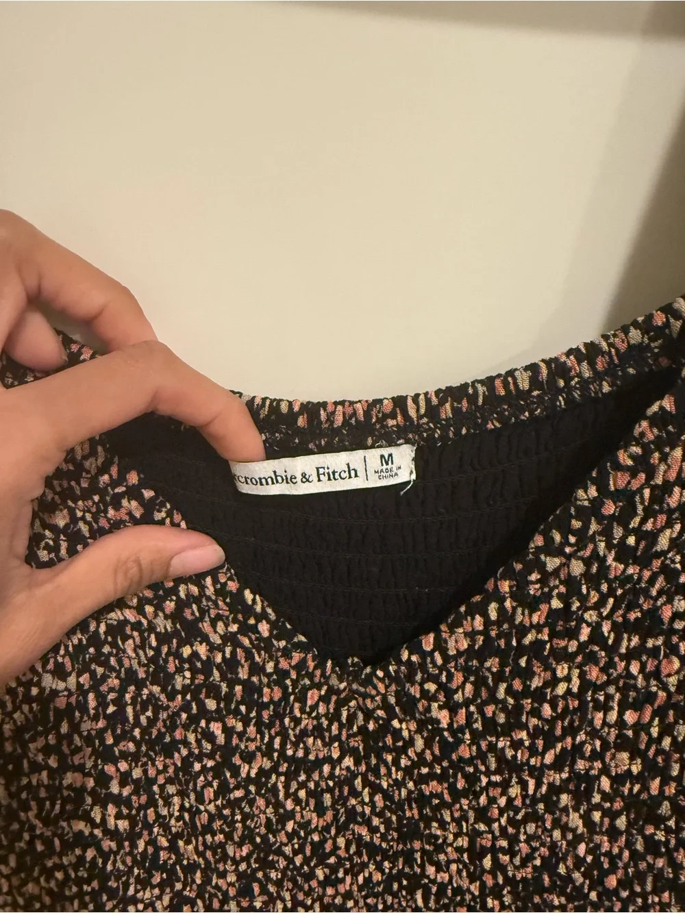 Abercrombie & Fitch Black Maxi Dress with Pink Floral Print - Picture 3 of 7